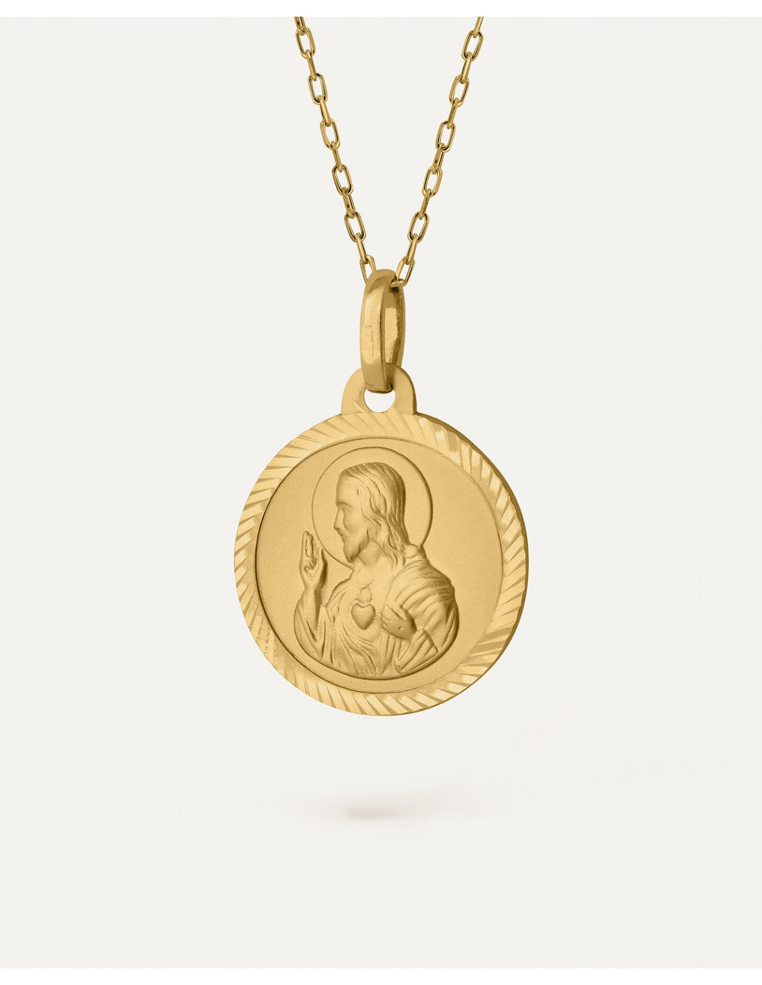 MEDALLA ESCAPULARIO SAGRADO CORAZÓN DE JESÚS Y VIRGEN DEL CARMEN (INCLUYE CADENA))