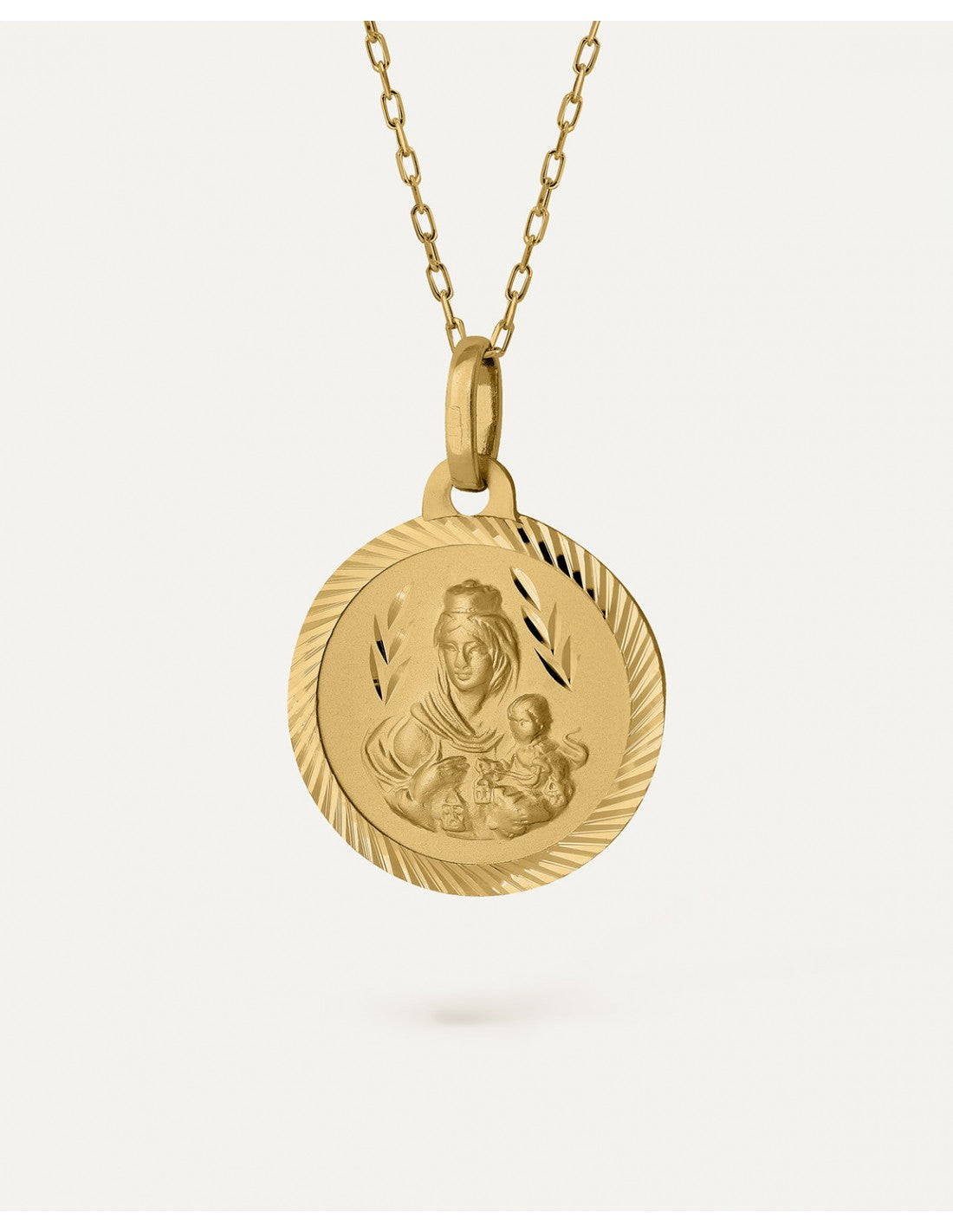 MEDALLA ESCAPULARIO SAGRADO CORAZÓN DE JESÚS Y VIRGEN DEL CARMEN (INCLUYE CADENA))