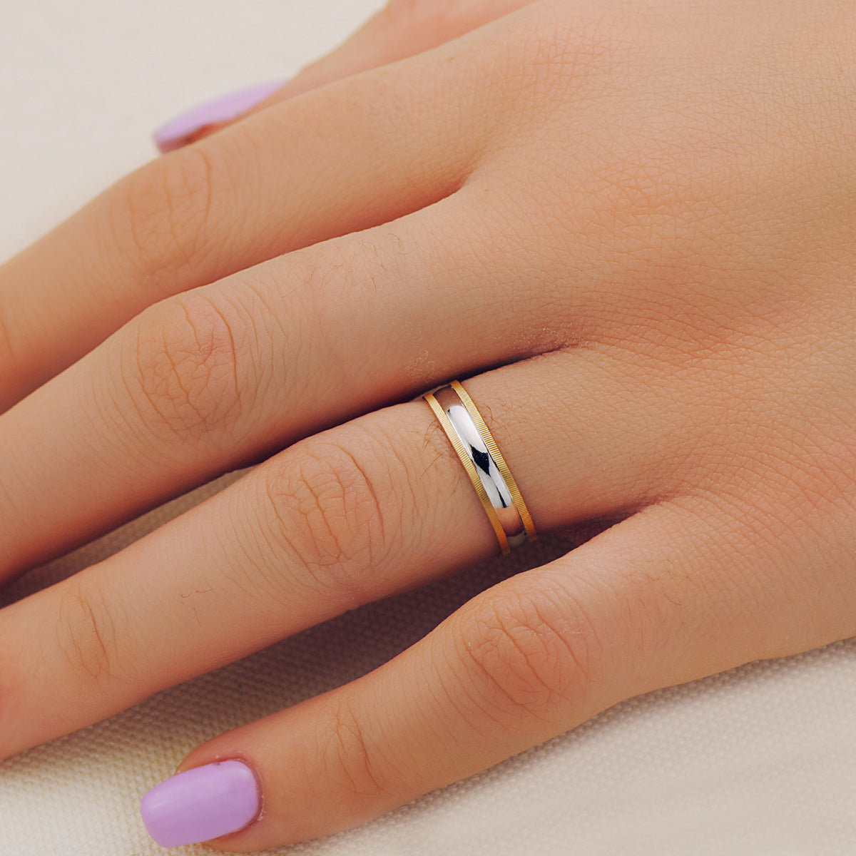 Alianza Bicolor Oro 18k