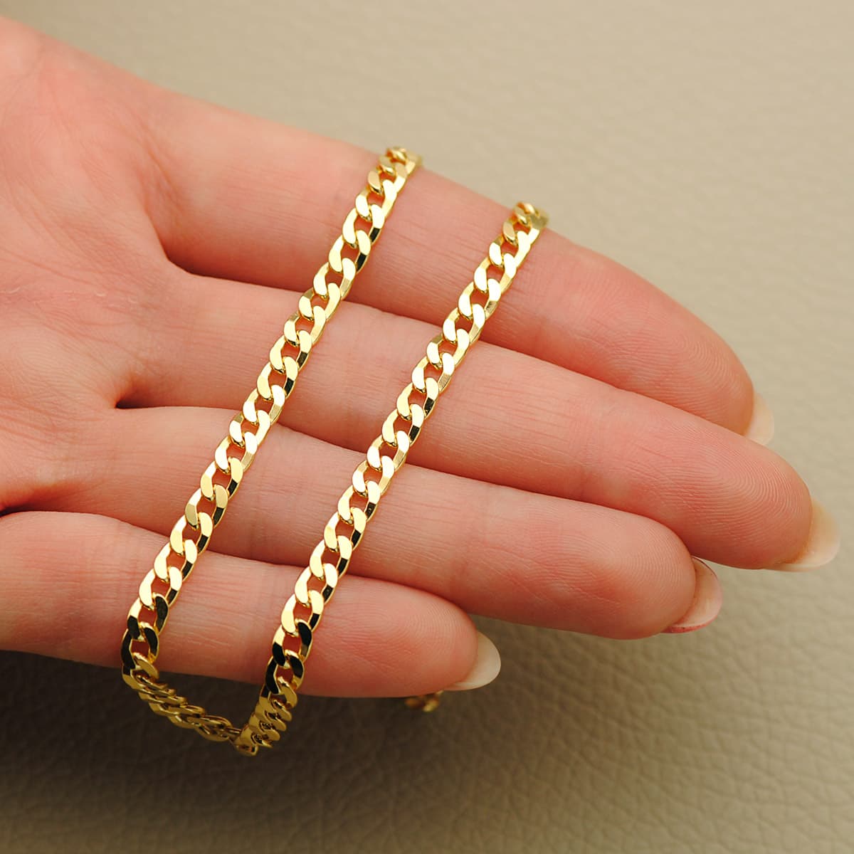 Cadena Oro 18k Barbada 60cm