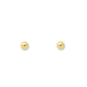 Pendientes de Oro 18k bola lisa 4.00 mm