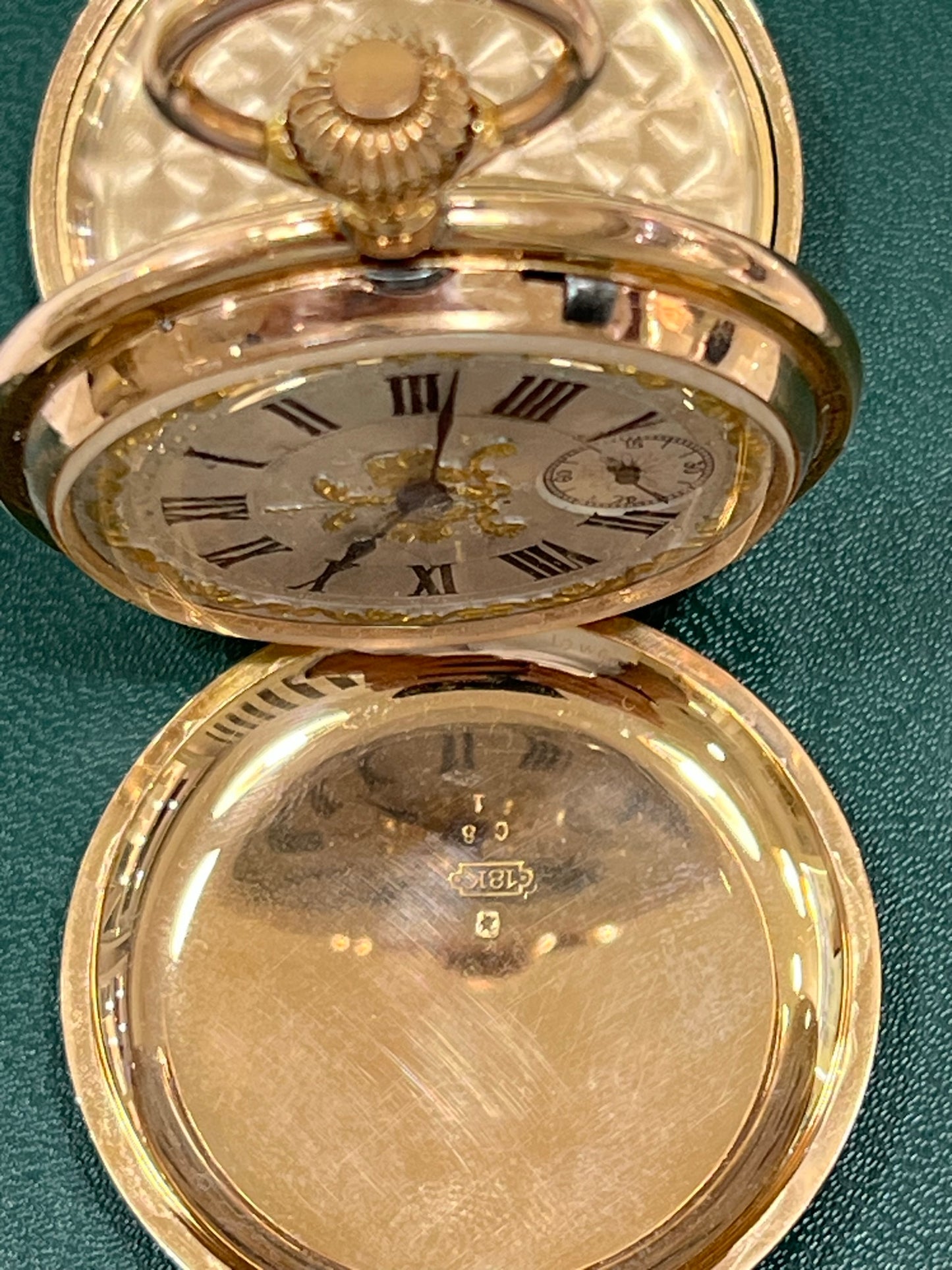 Reloj Bolsillo Oro Remontoir