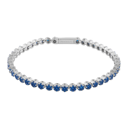 Pulsera Martina de plata y circonitas azules