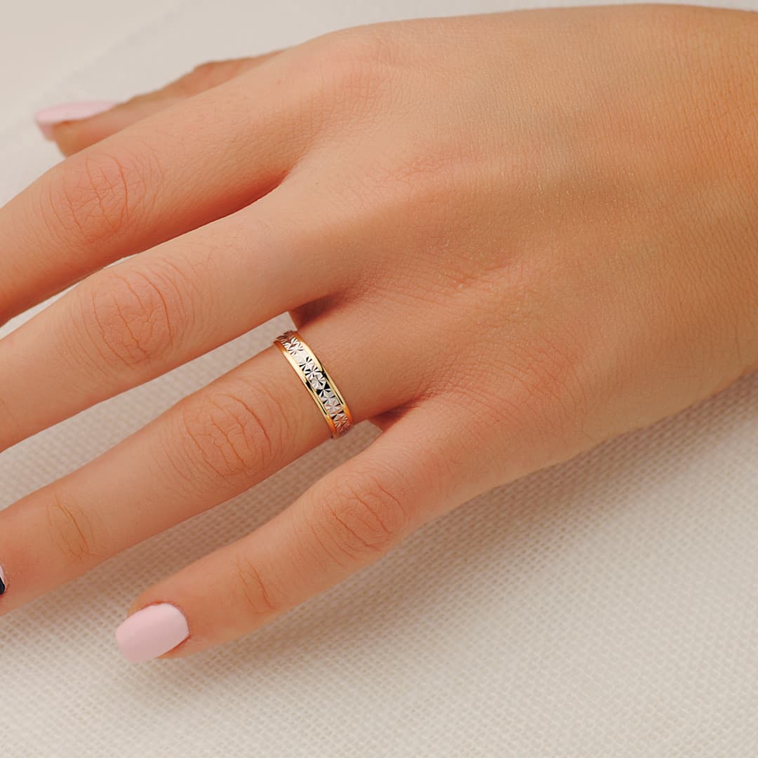 Alianza Bicolor Oro 18k