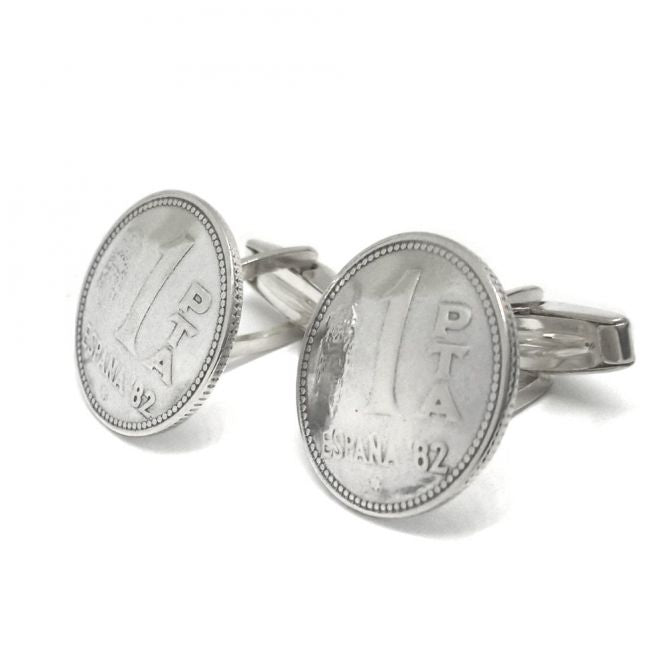 Gemelos pesetas de plata
