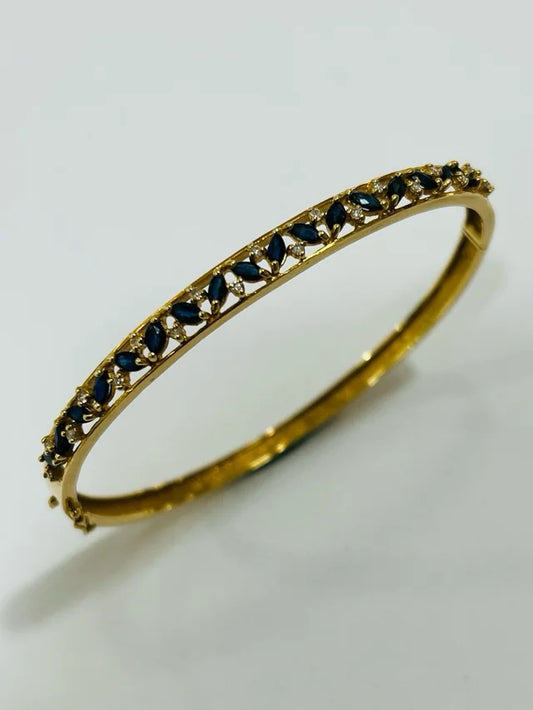 Pulsera Oro 18k Brillantes y Zafiros