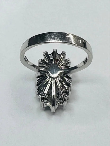 Anillo Oro Blanco 18k y Diamantes