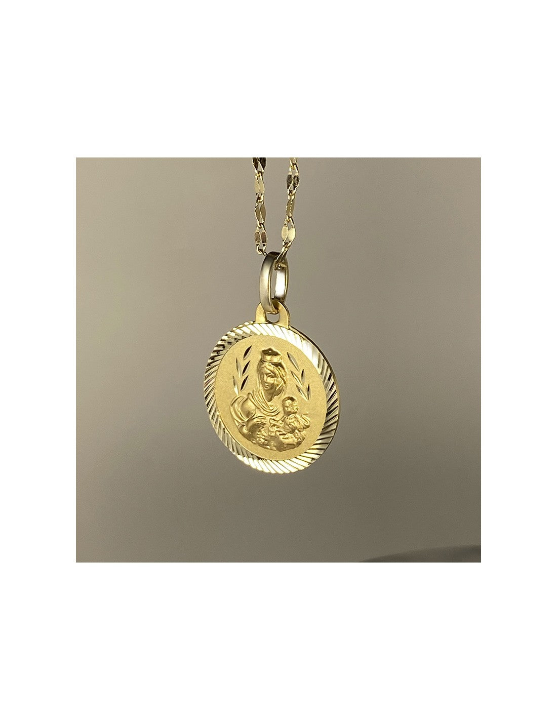 MEDALLA ESCAPULARIO SAGRADO CORAZÓN DE JESÚS Y VIRGEN DEL CARMEN (INCLUYE CADENA))