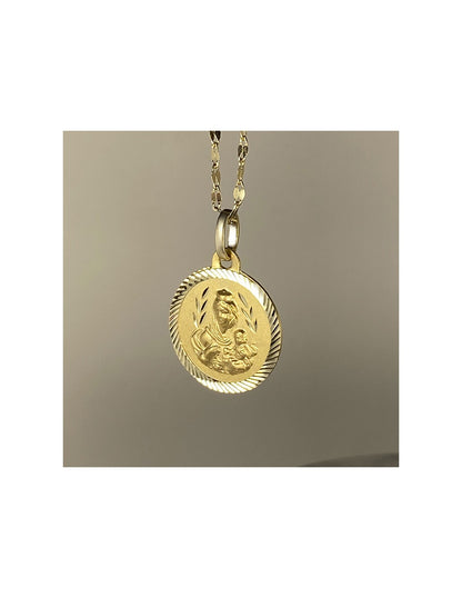MEDALLA ESCAPULARIO SAGRADO CORAZÓN DE JESÚS Y VIRGEN DEL CARMEN (INCLUYE CADENA))