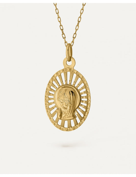 MEDALLA VIRGEN NIÑA TROQUELADA (INCLUYE CADENA)