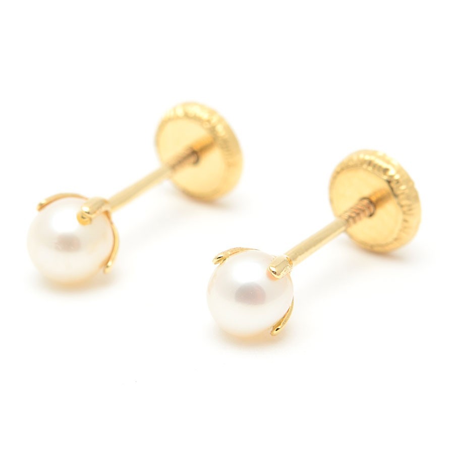 Pendientes de Oro 18k perla cultivada 2,00 mm